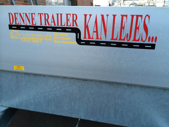 Klistermærke til trailer